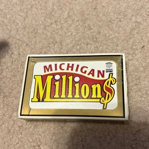 Vintage late 90s mega millions Michigan lottery deck of cards